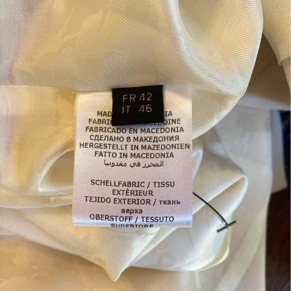 KARL LAGERFELD Cream White Wool Blend Blazer - Picture 6 of 12